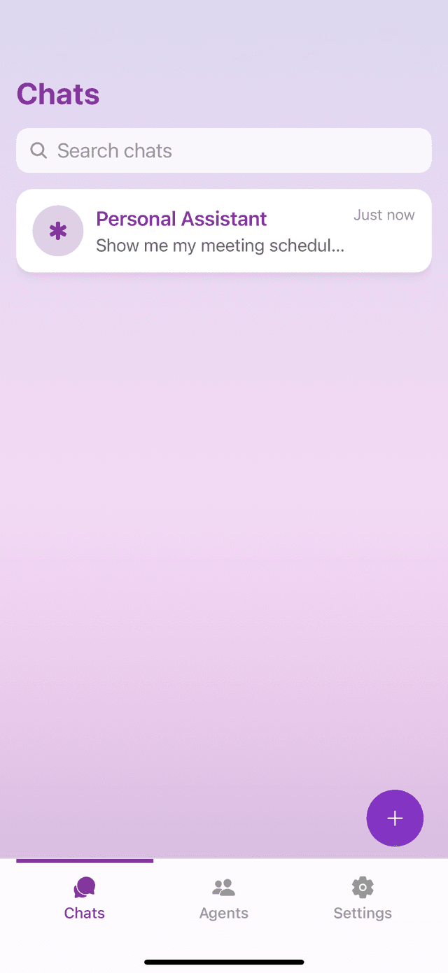 Foreground app screen